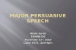Major persuasive speech