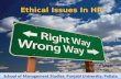 Ethical Issues in Human Resource Management
