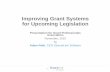 2015 - GPA Presentation, "Improving Grant Systems for Upcoming Legislation"