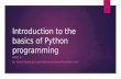 Basics of Python programming (part 2)