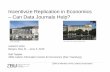Incentivize Replication in Economics: Can Data Journals Help?