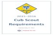 2015 - 2016 Cub Scout Requirments
