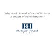 What is Need of a Grant of Probate?