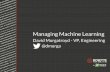 Managing machine learning