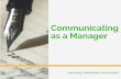 Communicating as a Manager by Mikus Kins