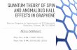Quantum Theory of Spin and Anomalous Hall effects in Graphene