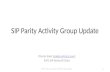IMTC Connect 2015, SIP Parity Activity Group Update