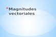 Magnitudes vectoriales