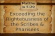 Righteousness of the pharisees
