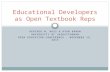Educational Developers as Open Textbook Reps