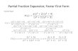 partial fraction expansion (foster first form)