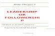 leadership or followership