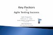 Key Success Factors for Agile Testing 2016