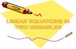 Maths ppt   linear equations in two variables