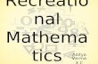 Recreational mathematics       aditya verma   xc