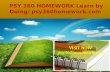 Psy 360 homework learn by doing  psy360homework.com