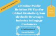 21 online public relation pr tips for global alcoholic & non alcoholic beverages industry to engage customers