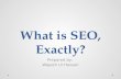 What is seo, exactly?
