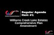 Williams Creek Lake Estates Comp Plan Amendment