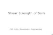 Shear Strength of soil and behaviour of soil under shear action