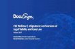 CLE Webinar: eSignature, an overview of legal validity and case law