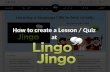 How to Create a Lesson - Lingo Jingo