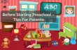 Tips for Preschool Parents