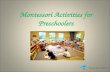 Montessori Activities for Preschoolers