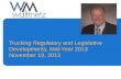 Trucking Regulatory and Legislative Developments 2013