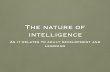 Nature of Intelligence by Tim Thayne