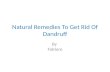 Natural Remedies To Get Rid of Dandruff