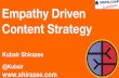 Empathy driven content strategy Drupal camp London 2017