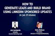 How to generate leads and build brand using LinkedIn Sponsored Updates