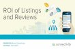 Connectivity Webinar: ROI of Listings and Reviews