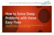 How to solve sleep problems with these easy fixes