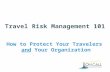 Travel Risk Management 101