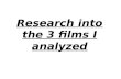 Reasearch into films
