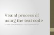 Visual process of using the text code