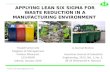 APPLYING LEAN SIX SIGMA FOR WASTE REDUCTION IN A MANUFACTURING ENVIRONMENT