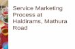 Service marketing process at Haldirams