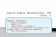 Search Engine Optimization Class-5