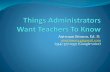 What Administrators Want Teachers To Know