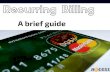 Recurring Billing - a brief guide