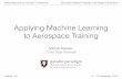 Machine Learning for Aerospace Training