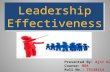 Leadership effectiveness ajit