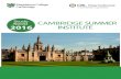 Cambridge Summer Institute 2016