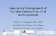 Emergency Management of Patients Taking Direct Oral Anticoagulants