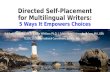 Directed Self Placement for Multilingual Writers