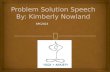 Problem solution speech