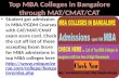 Top mba colleges in bangalore through mat cmat cat